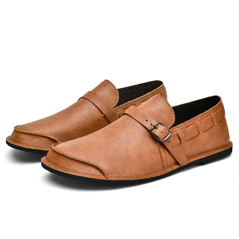 Glen™ | Buckled Leather Loafers