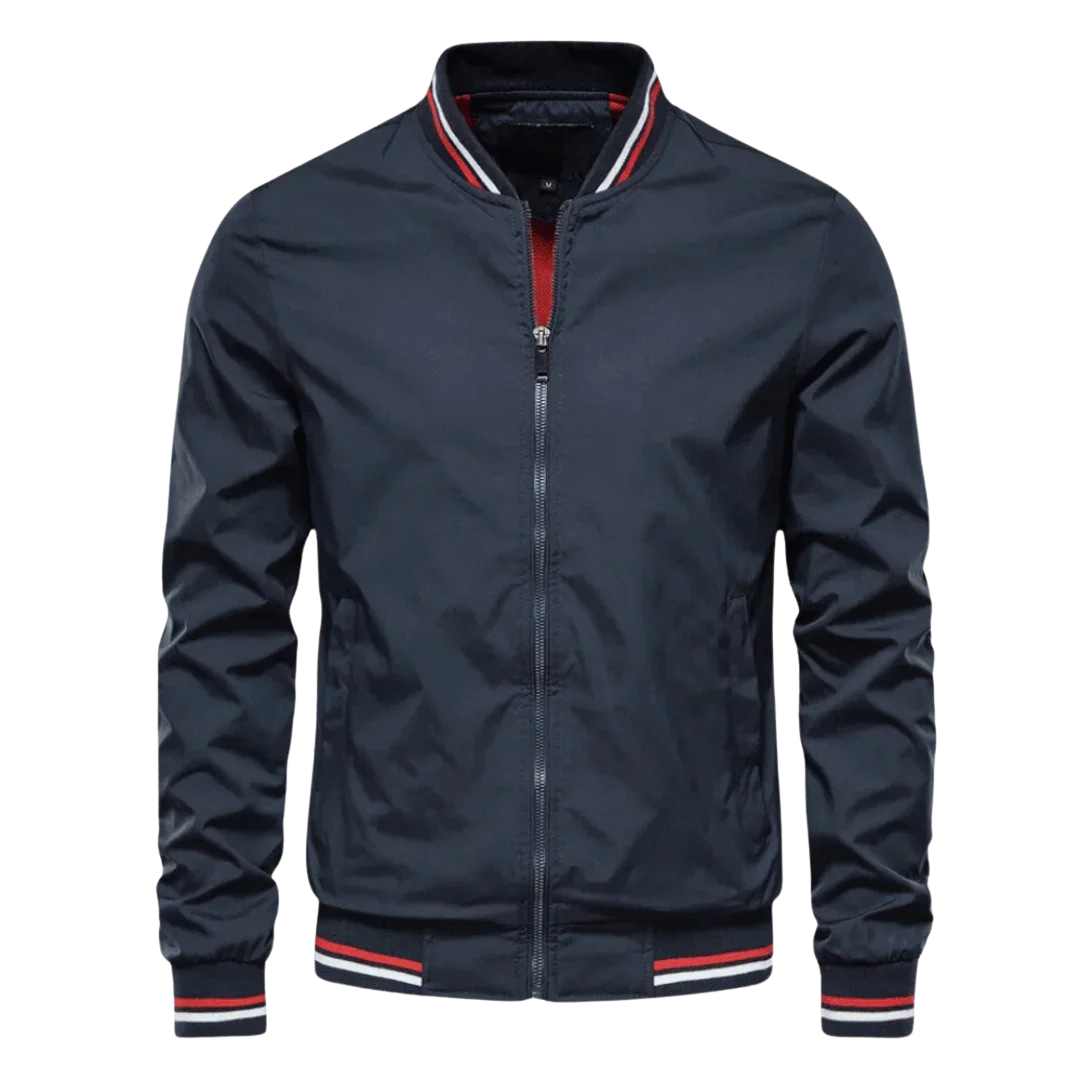 Adrian™ – Men’s Striped Trim Bomber Jacket
