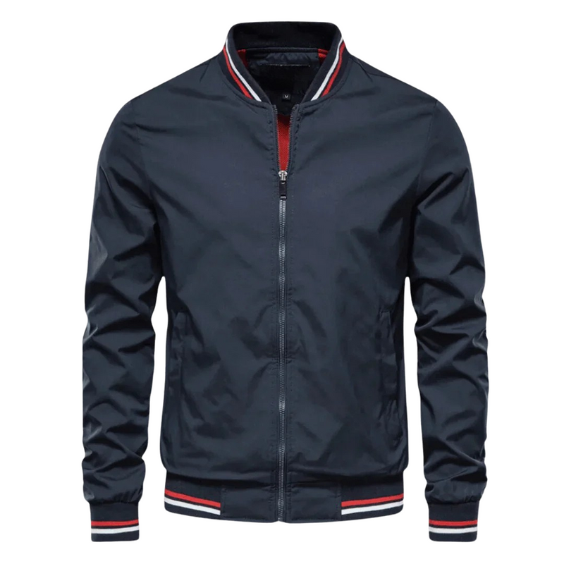 Adrian™ – Men’s Striped Trim Bomber Jacket