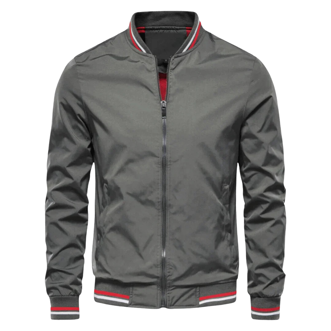 Adrian™ – Men’s Striped Trim Bomber Jacket
