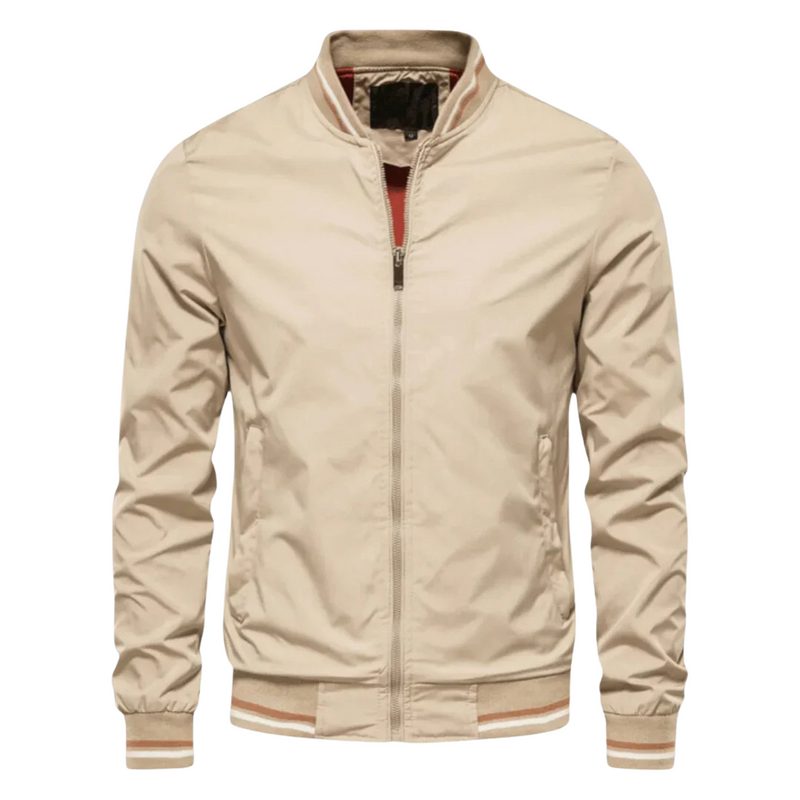 Adrian™ – Men’s Striped Trim Bomber Jacket