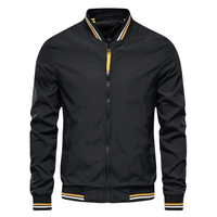 Adrian™ – Men’s Striped Trim Bomber Jacket