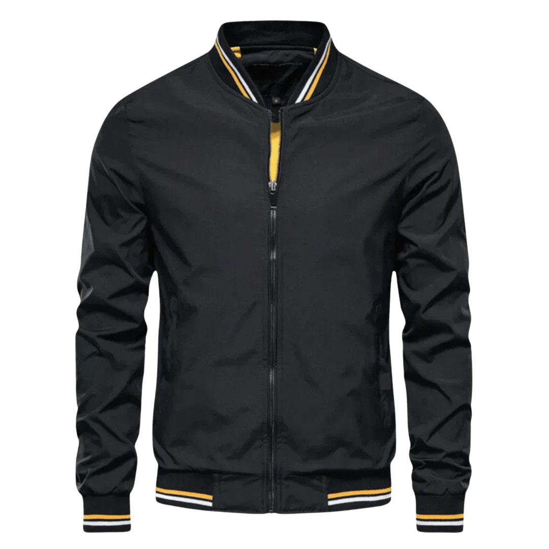 Adrian™ – Men’s Striped Trim Bomber Jacket