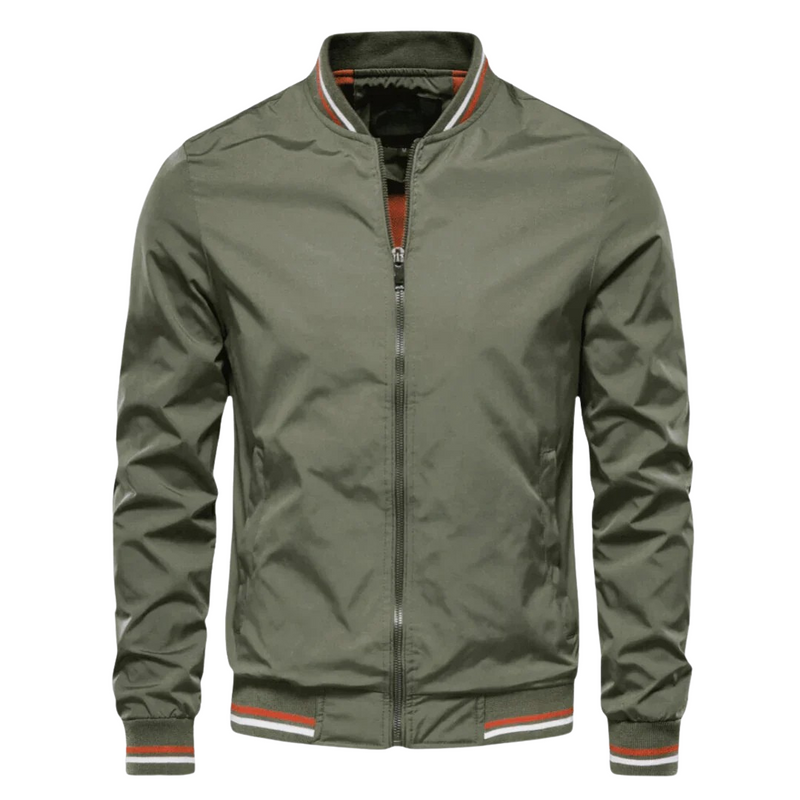 Adrian™ – Men’s Striped Trim Bomber Jacket
