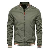 Adrian™ – Men’s Striped Trim Bomber Jacket