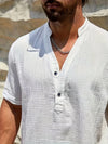 Smith™ – Elegant Summer Shirt With Stand Collar