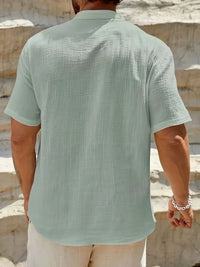 Smith™ – Elegant Summer Shirt With Stand Collar