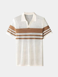 Callum™ | Caramel Textured Polo Shirt