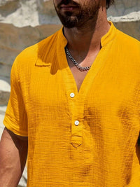 Smith™ – Elegant Summer Shirt With Stand Collar