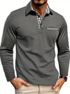 Adrian™ – Long Sleeve Polo Shirt with Check Details