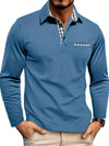 Adrian™ – Long Sleeve Polo Shirt with Check Details