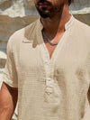 Smith™ – Elegant Summer Shirt With Stand Collar