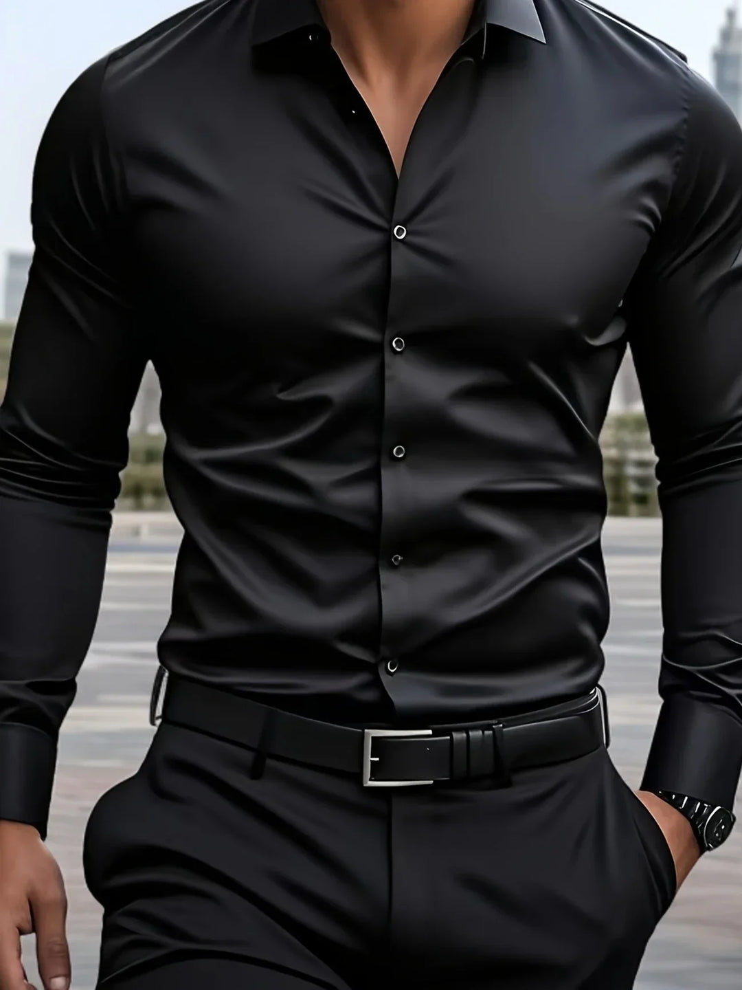 Aaron™ – Elegant Long Sleeve Shirt