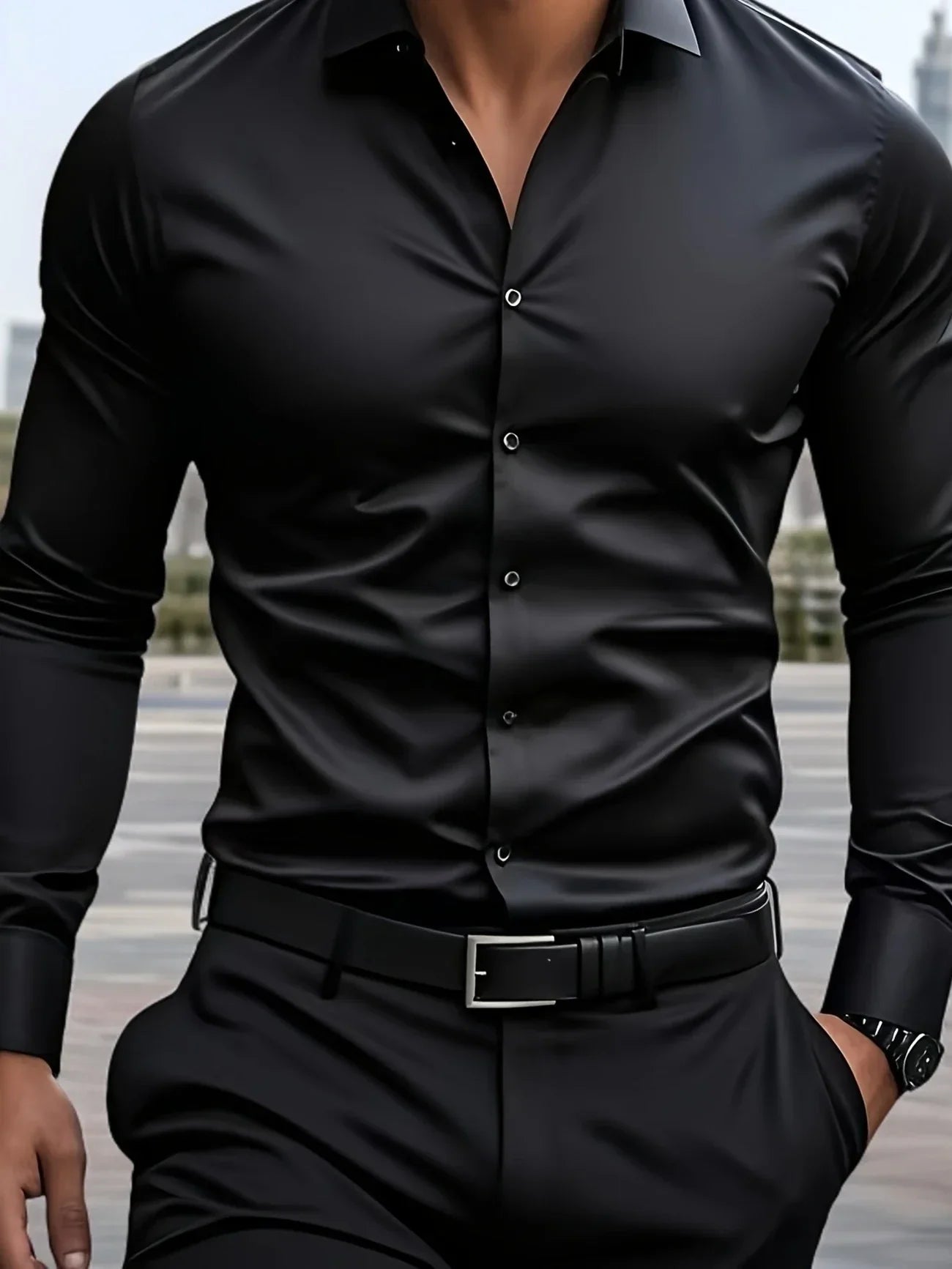 Aaron™ – Elegant Long Sleeve Shirt