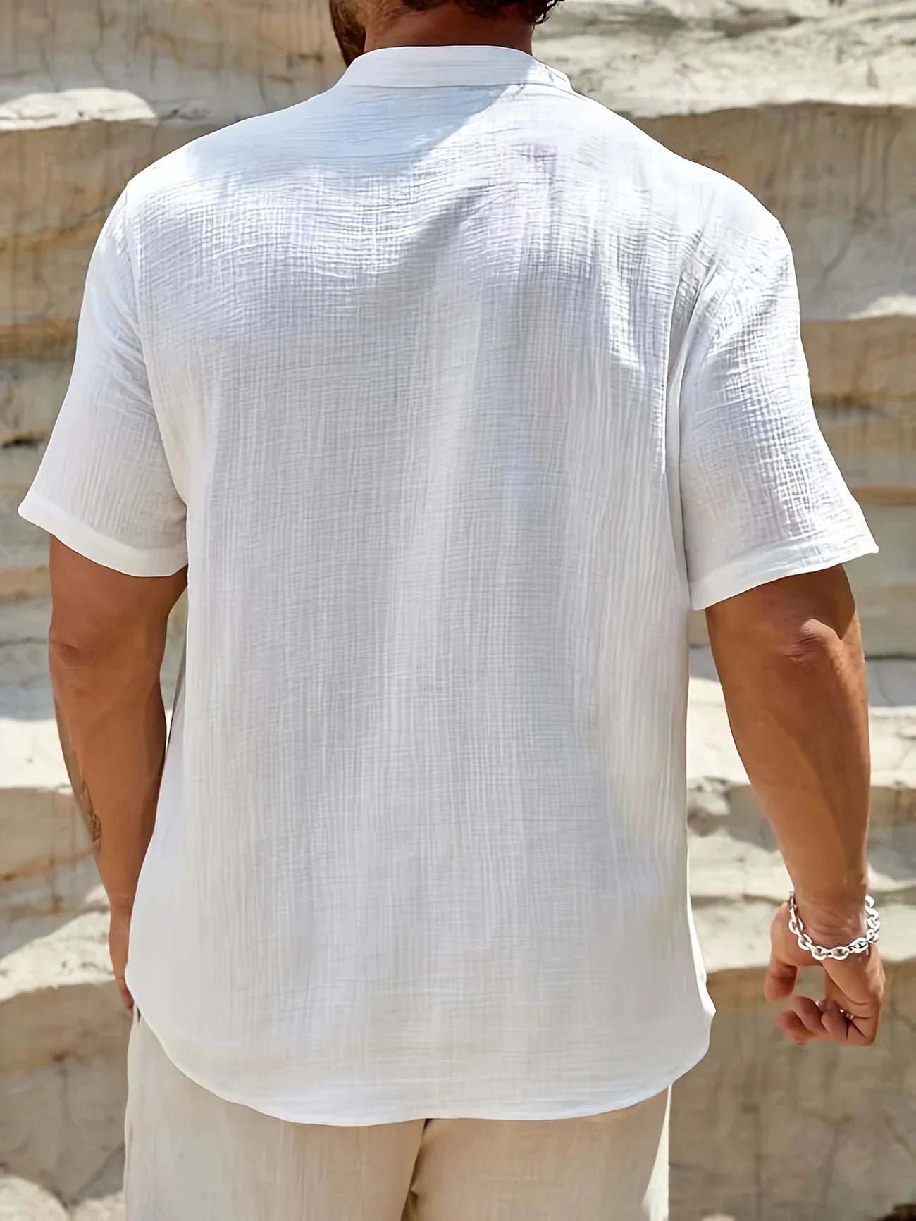 Smith™ – Elegant Summer Shirt With Stand Collar