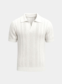 Graham™ | Ivory Textured Polo Shirt