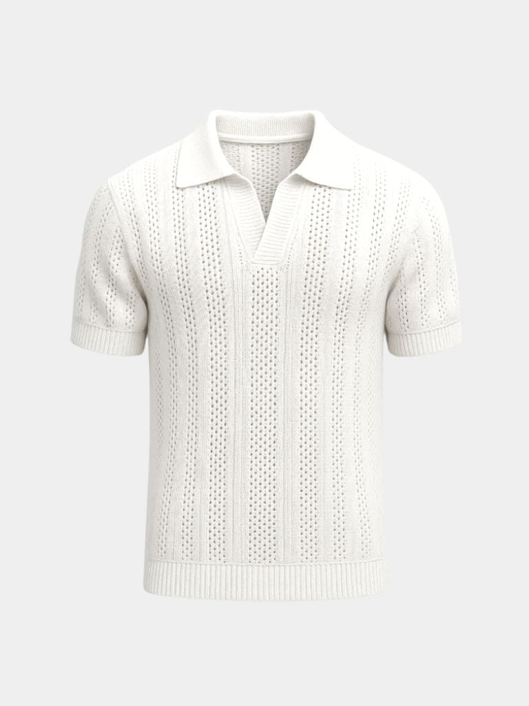 Graham™ | Ivory Textured Polo Shirt