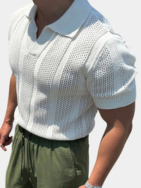Graham™ | Ivory Textured Polo Shirt
