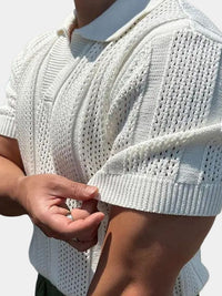 Graham™ | Ivory Textured Polo Shirt