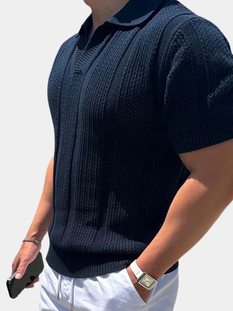 Graham™ | Ivory Textured Polo Shirt