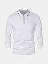Clive™ | Ivory Long Sleeve Polo