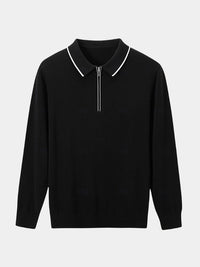 Clive™ | Ivory Long Sleeve Polo