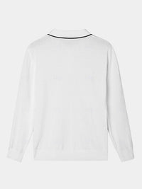 Clive™ | Ivory Long Sleeve Polo