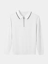 Clive™ | Ivory Long Sleeve Polo