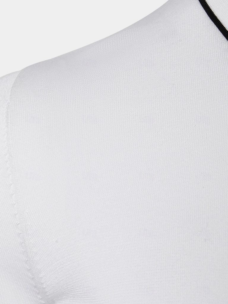 Clive™ | Ivory Long Sleeve Polo