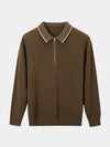Clive™ | Ivory Long Sleeve Polo