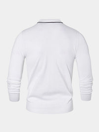 Clive™ | Ivory Long Sleeve Polo