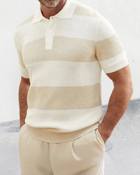 Barry™ – Striped Knit Polo Shirt