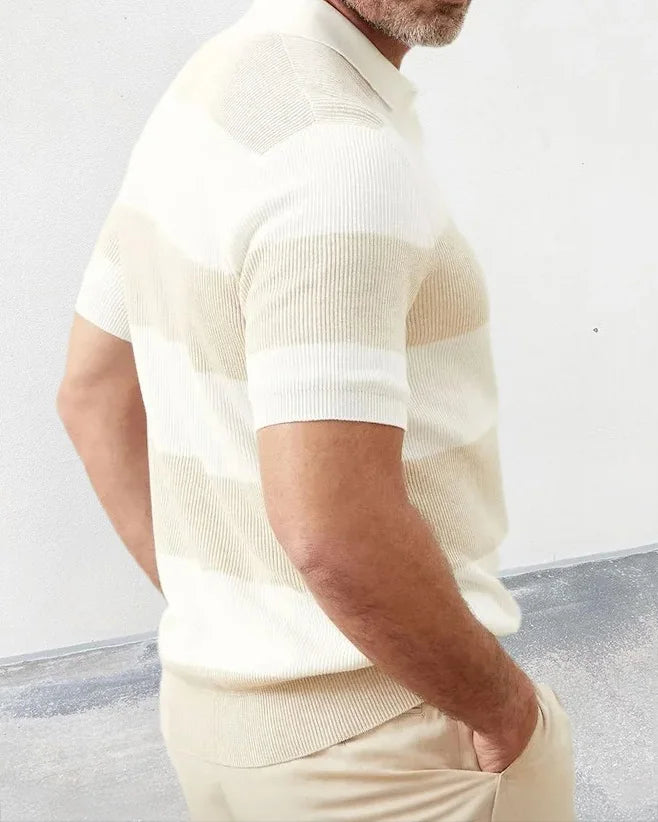 Barry™ – Striped Knit Polo Shirt