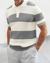 Barry™ – Striped Knit Polo Shirt