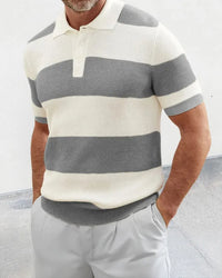 Barry™ – Striped Knit Polo Shirt